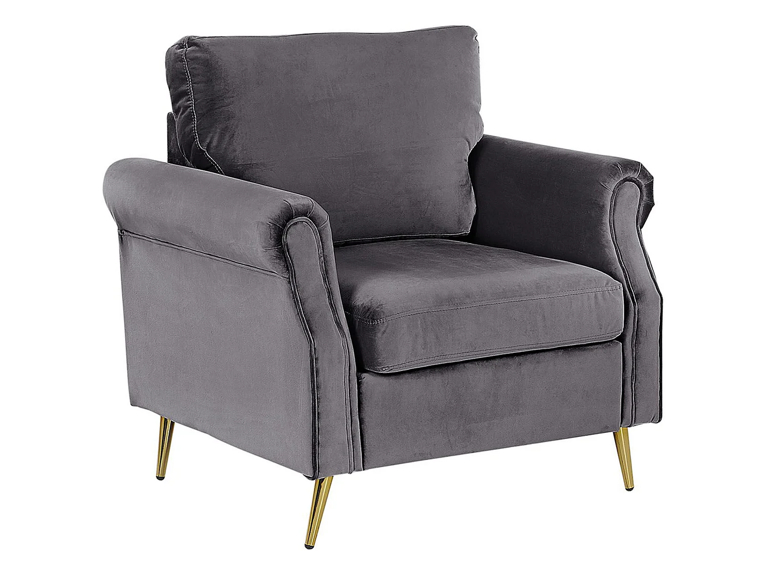 Fauteuil VIETAS Fluweel Donkergrijs