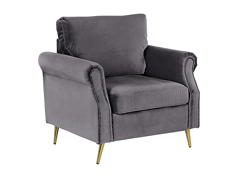 Fauteuil VIETAS Velours Gris foncé