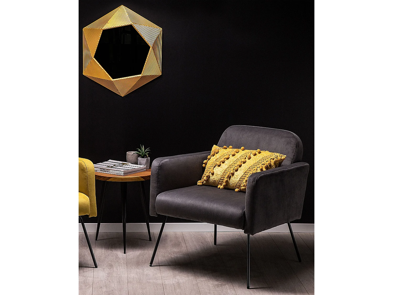 Fauteuil NARKEN Fluweel Grijs