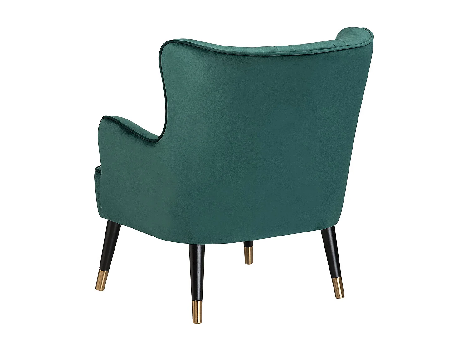 Fauteuil à oreilles VARBERG Velours Vert émeraude