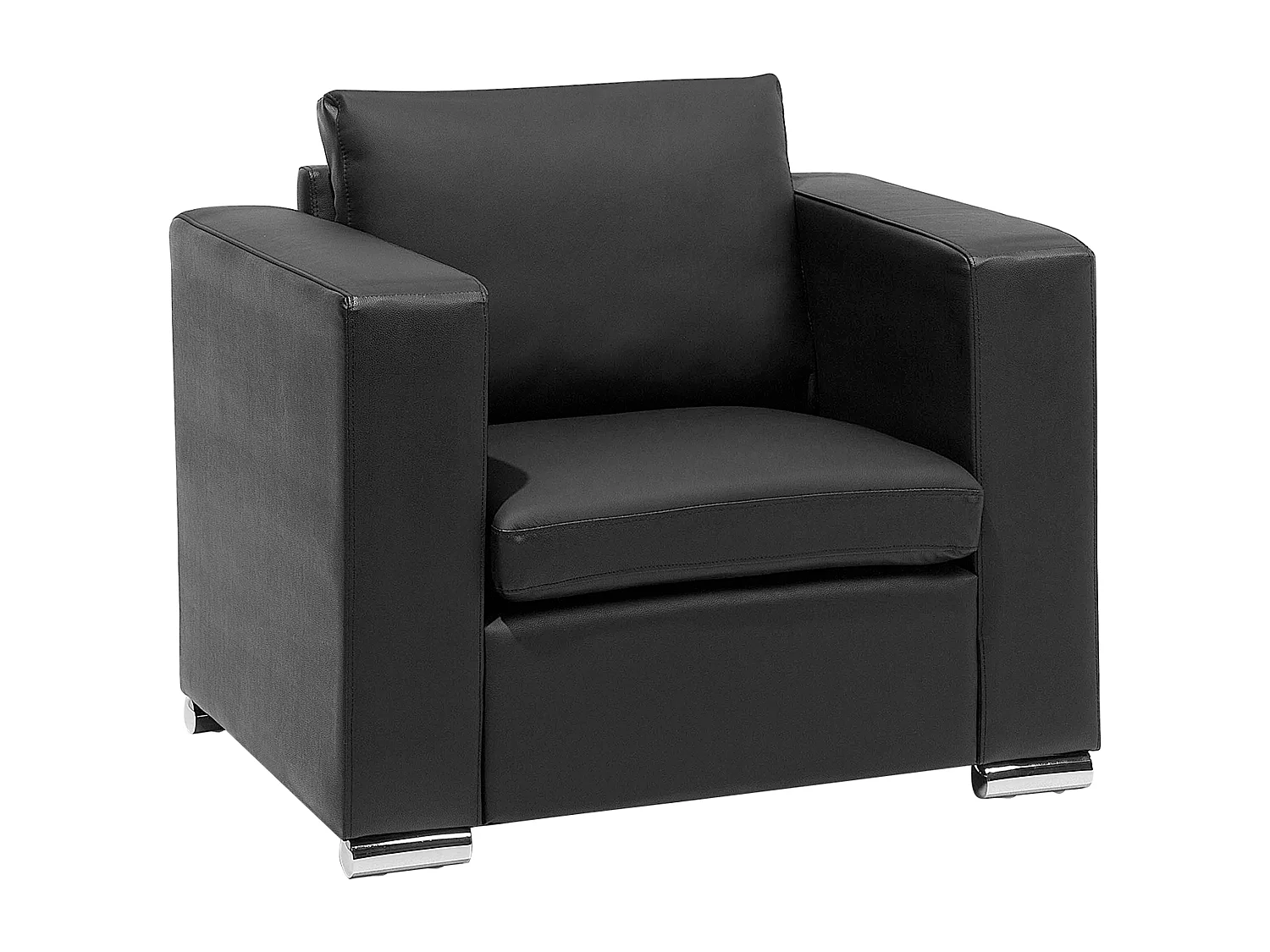 Fauteuil HELSINKI Leer Zwart