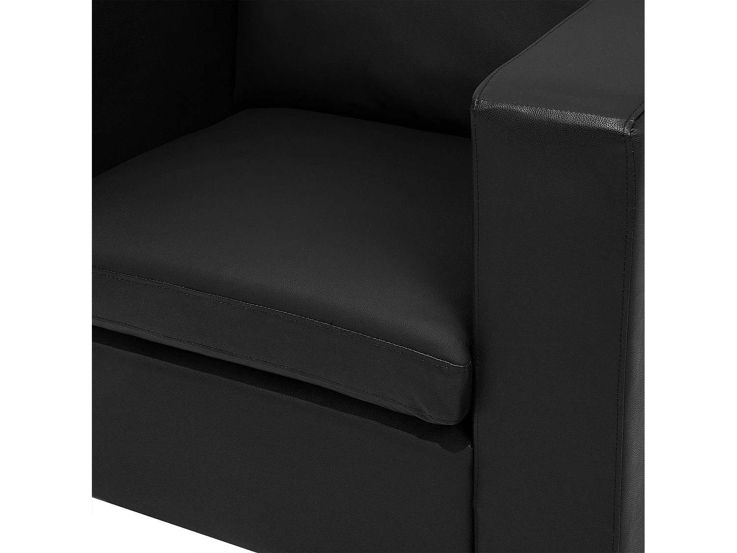 Fauteuil HELSINKI Leer Zwart