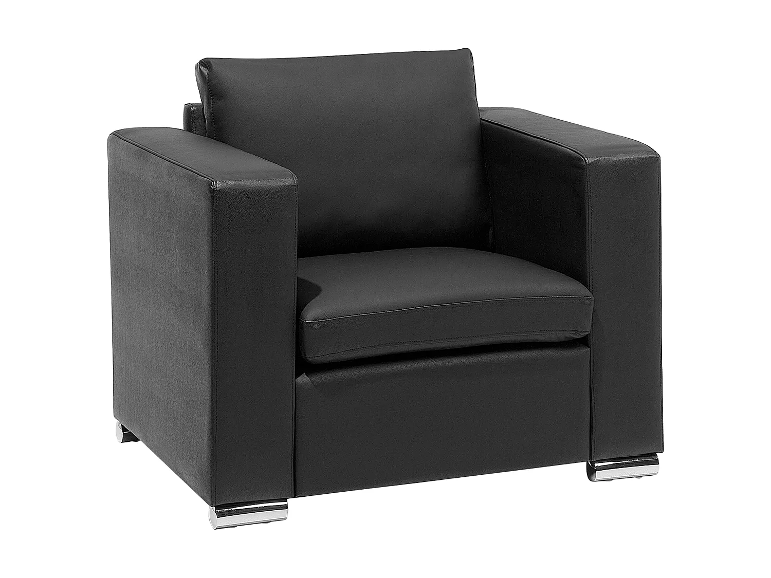 Fauteuil HELSINKI Leer Zwart