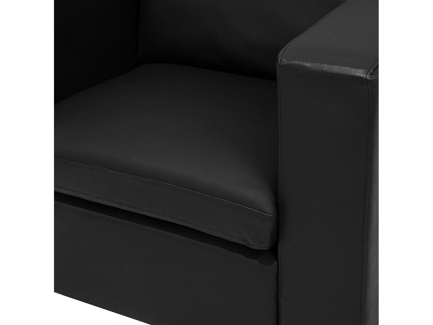 Fauteuil HELSINKI Leer Zwart