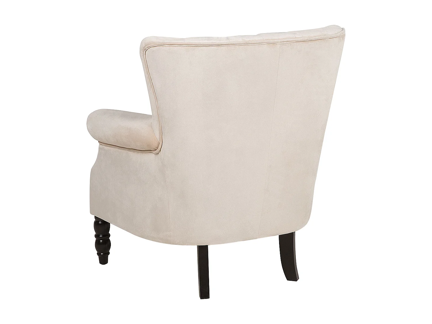 Sillón orejero SVEDALA Terciopelo Beige claro