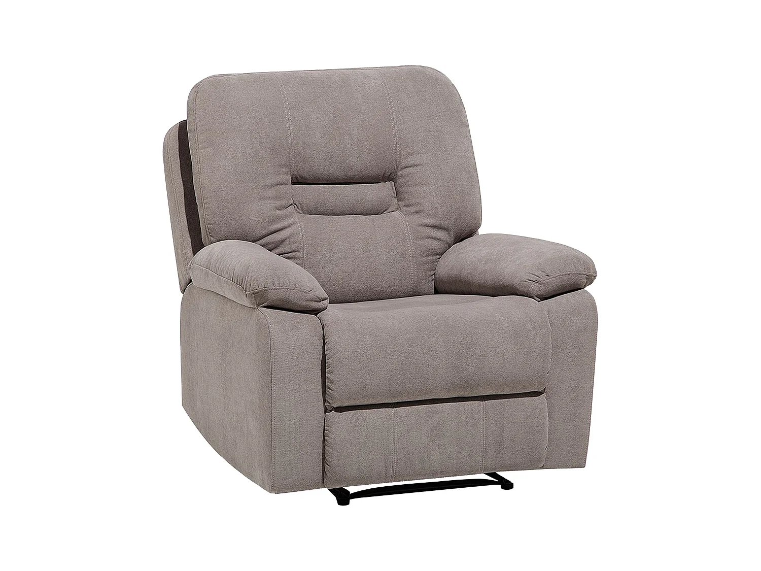 Fauteuil inclinable BERGEN Repose-pieds inclus Tissu Taupe