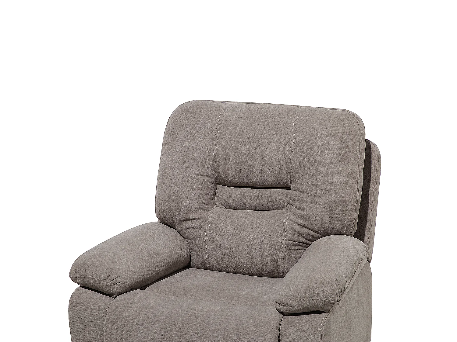 Fauteuil inclinable BERGEN Repose-pieds inclus Tissu Taupe