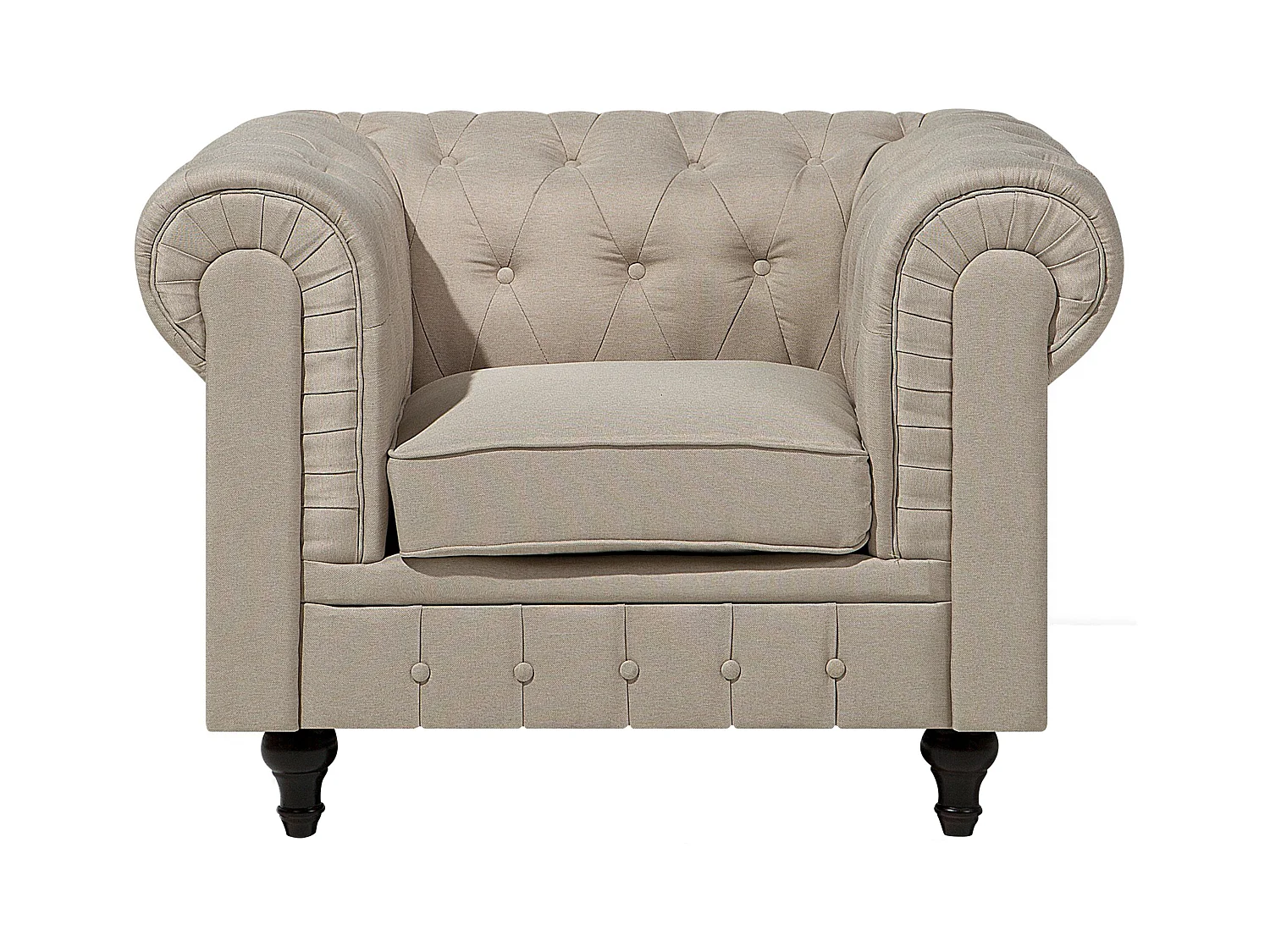 Fauteuil CHESTERFIELD Tissu Beige