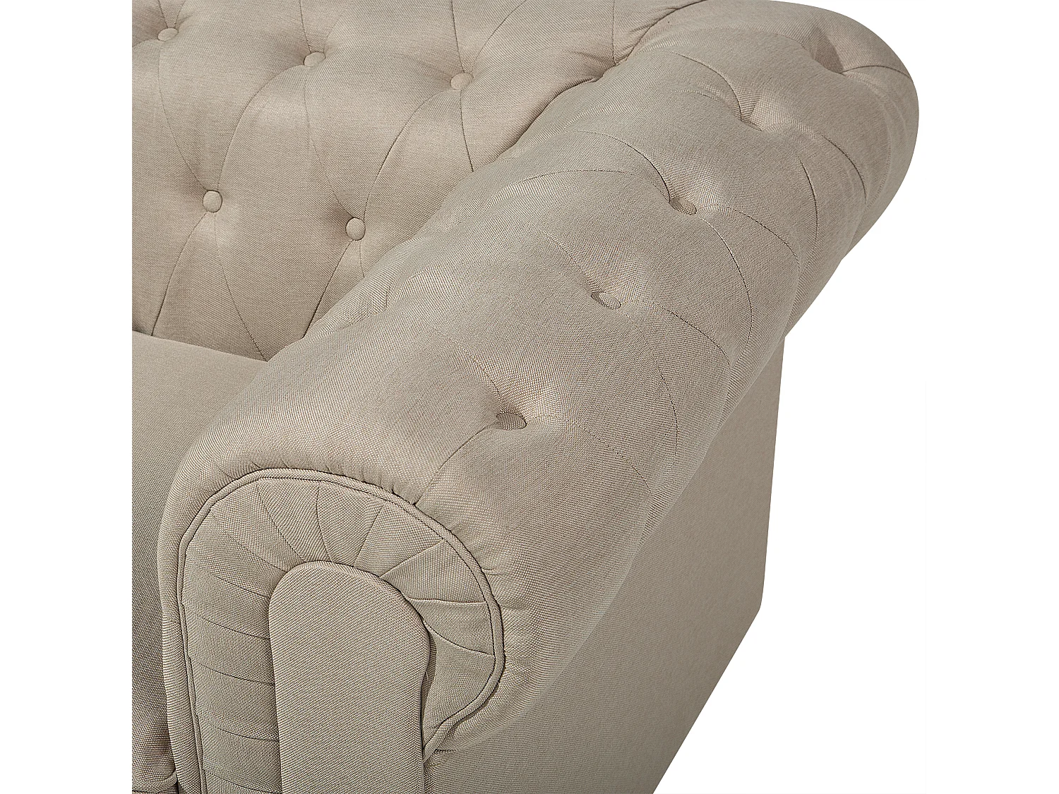 Fauteuil CHESTERFIELD Tissu Beige