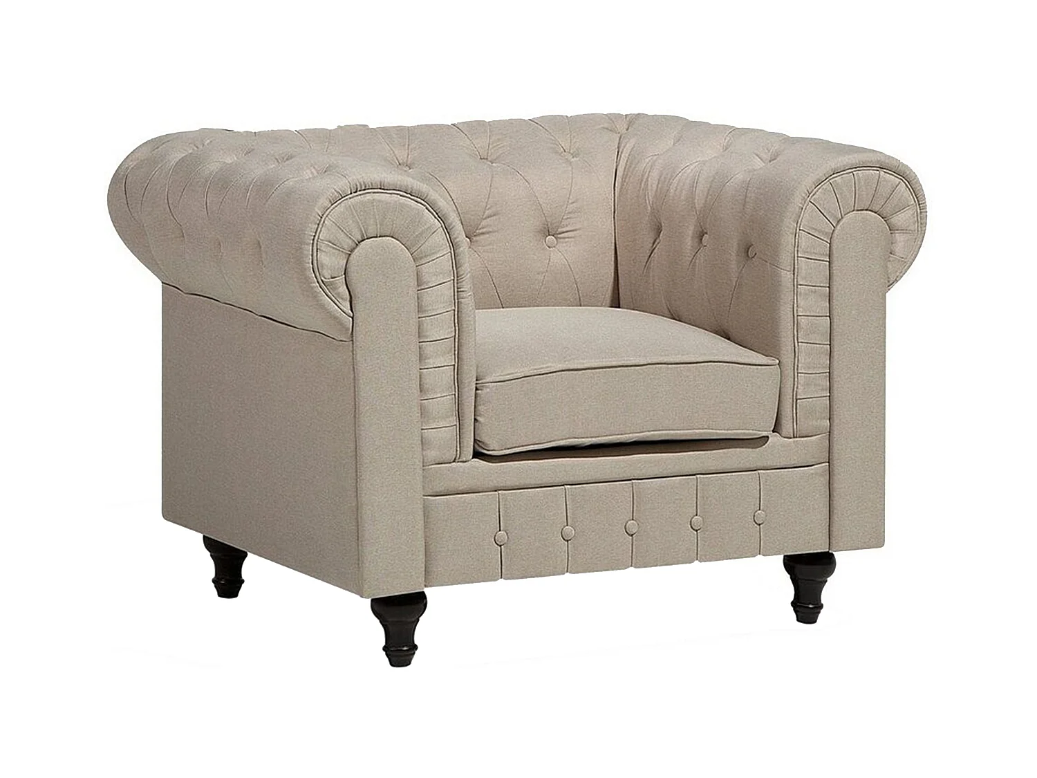 Poltrona CHESTERFIELD Tecido Creme
