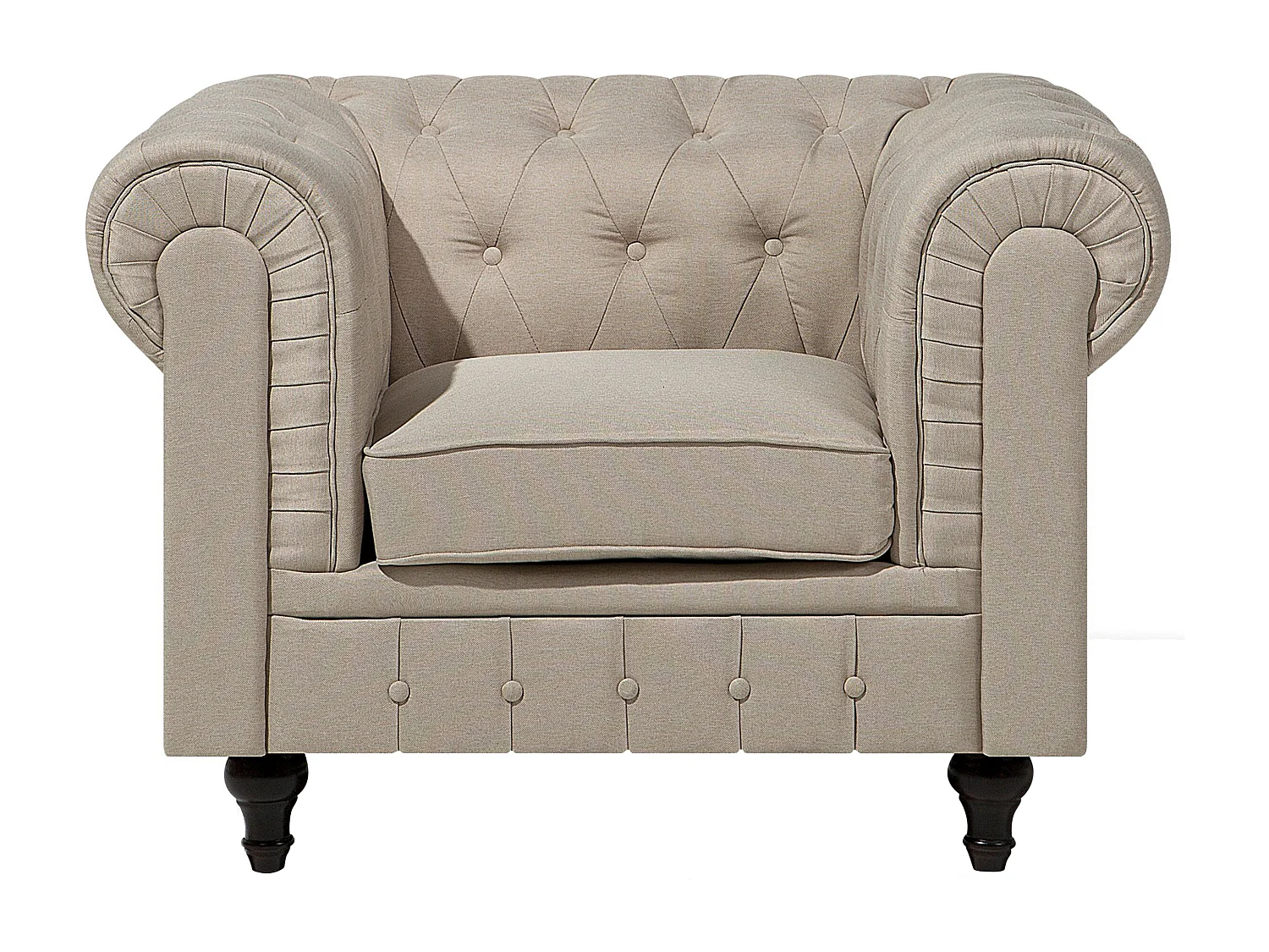 Fauteuil CHESTERFIELD Tissu Beige