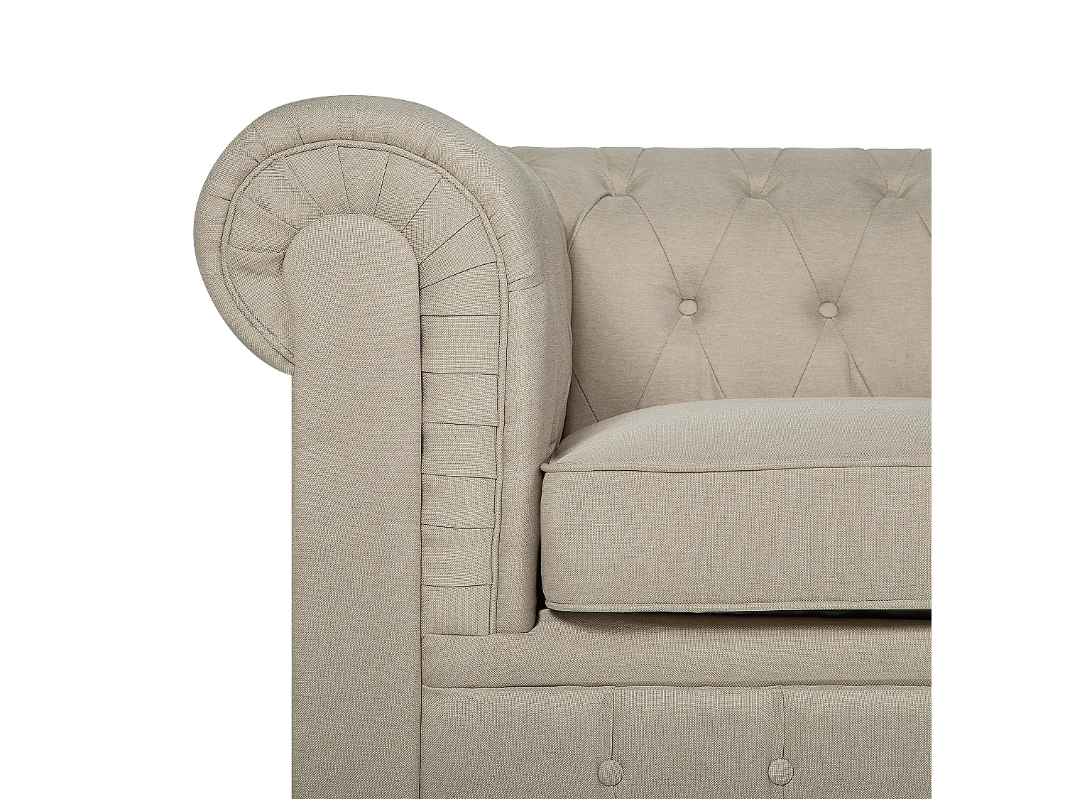 Fauteuil CHESTERFIELD Tissu Beige
