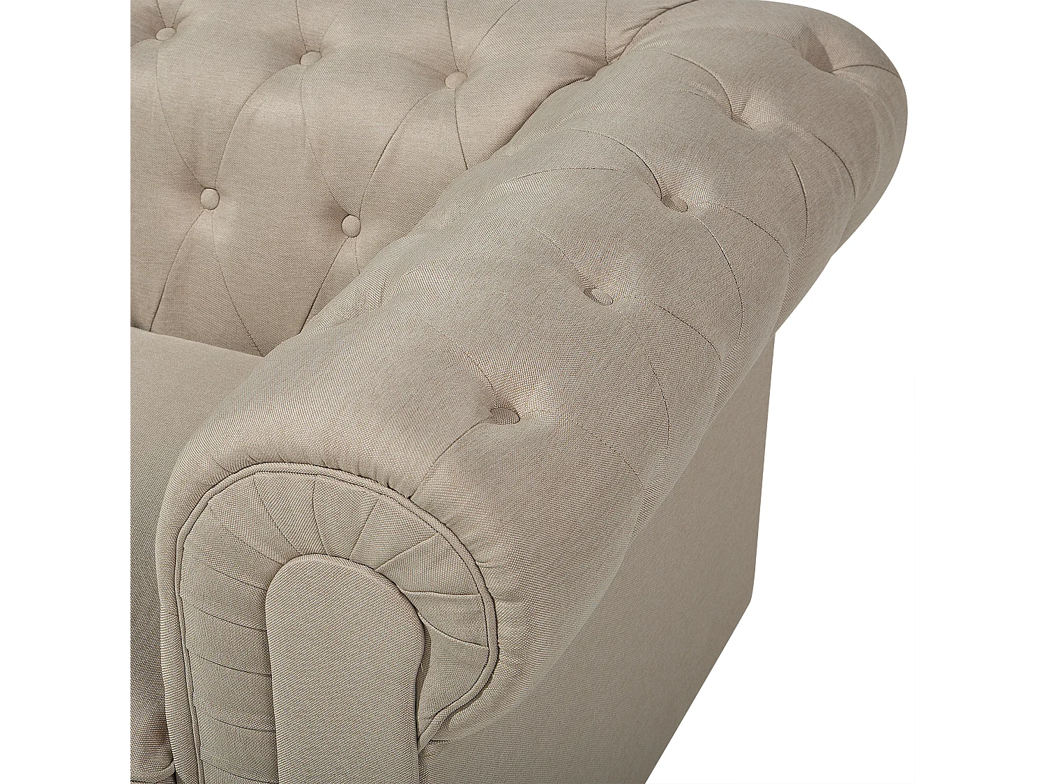 Fauteuil CHESTERFIELD Tissu Beige
