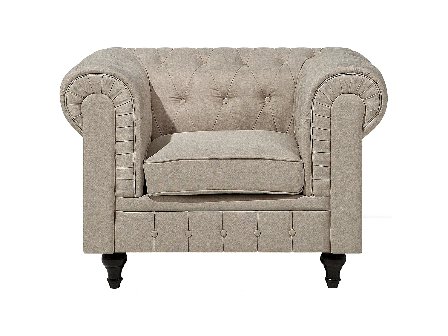 Fauteuil CHESTERFIELD Tissu Beige