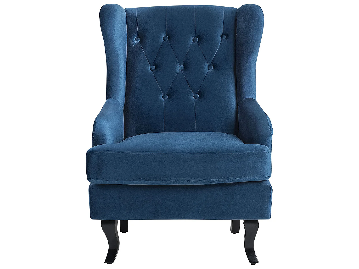 Fauteuil à oreilles ALTA Velours Bleu foncé