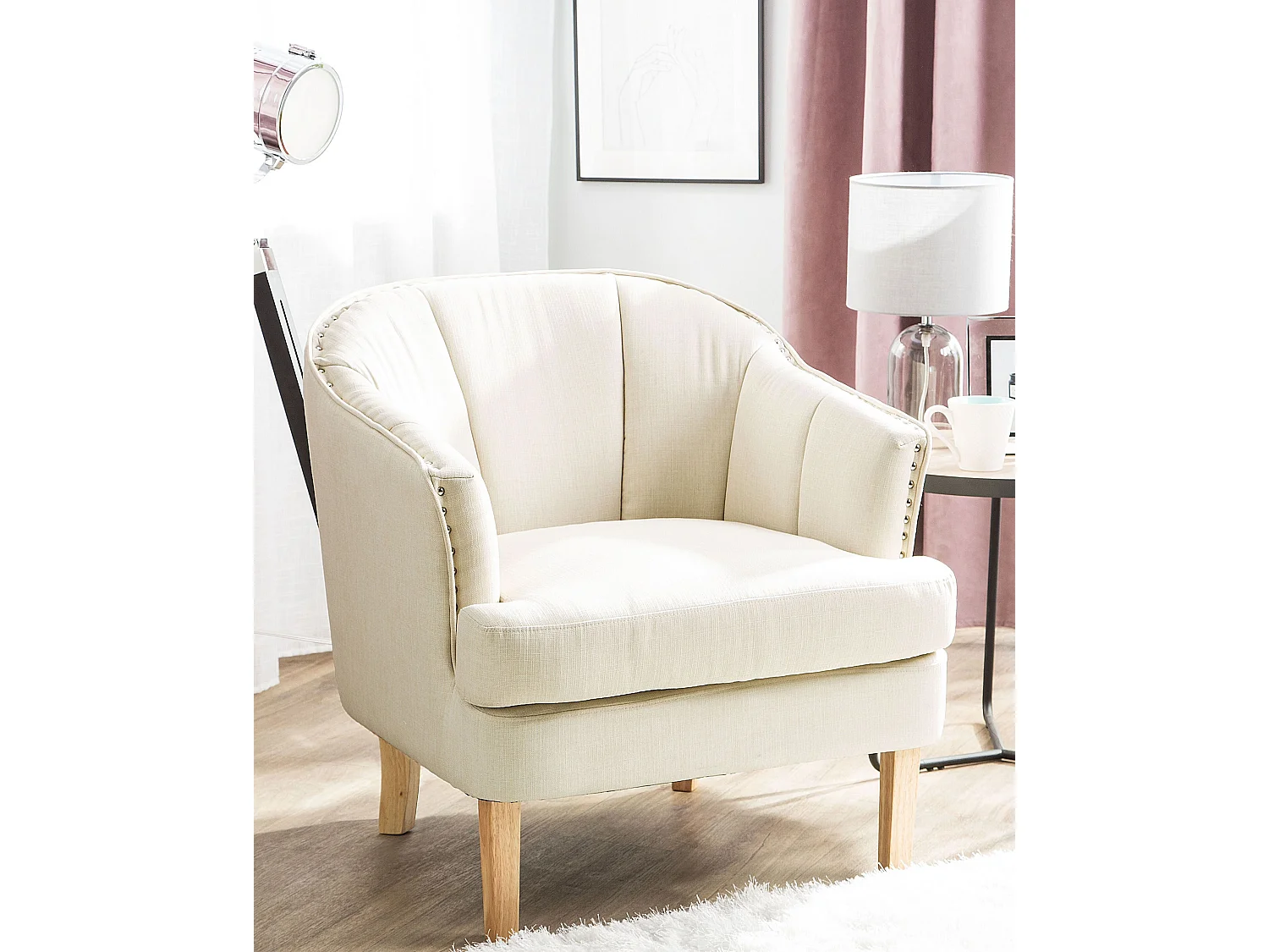 Fauteuil ELVERUM Stof Beige