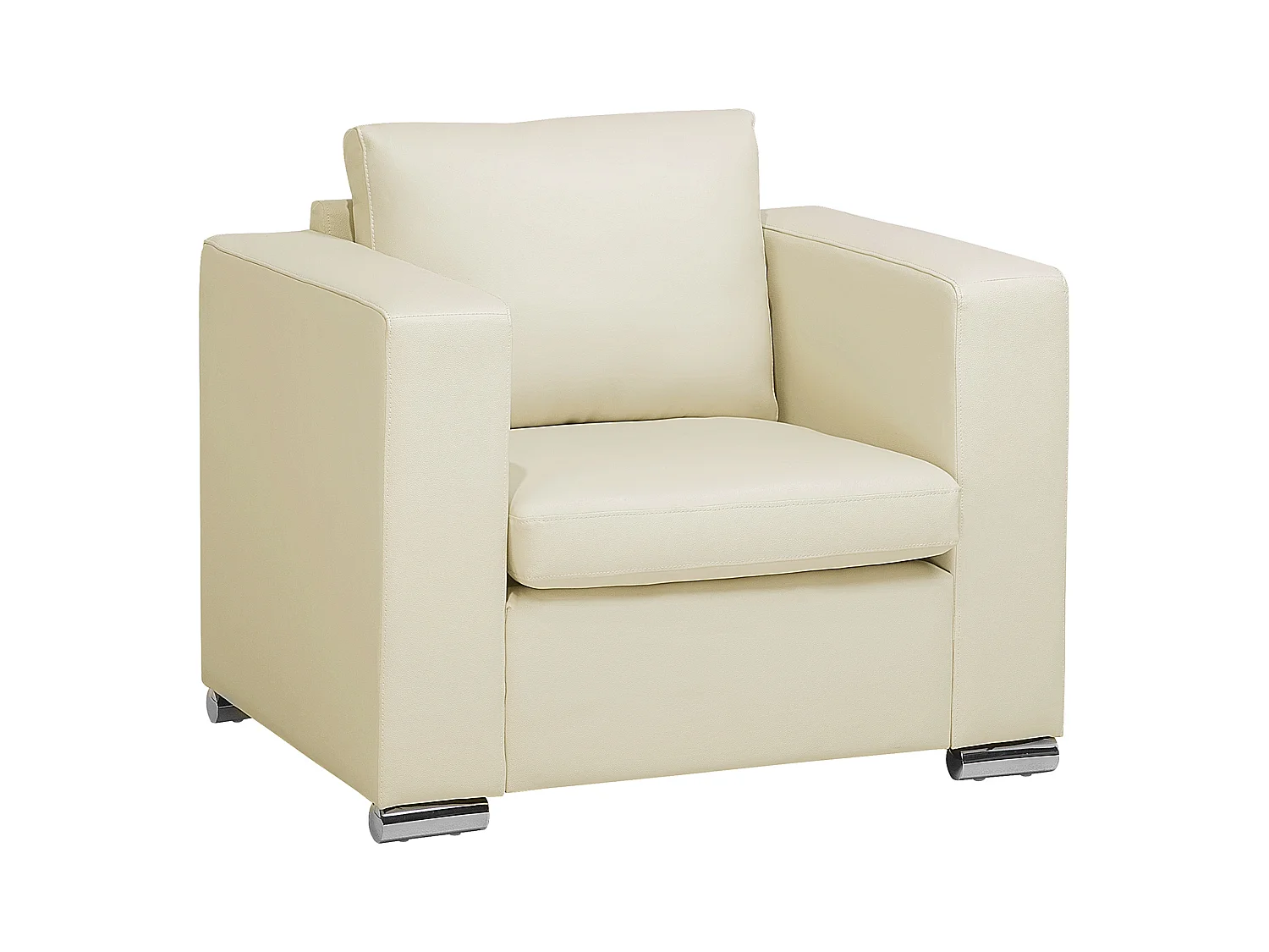 Fauteuil HELSINKI Leer Lichtbeige