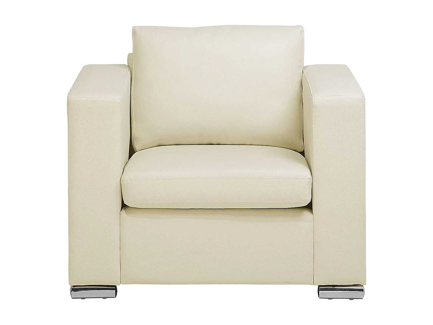 Fauteuil HELSINKI Leer Lichtbeige