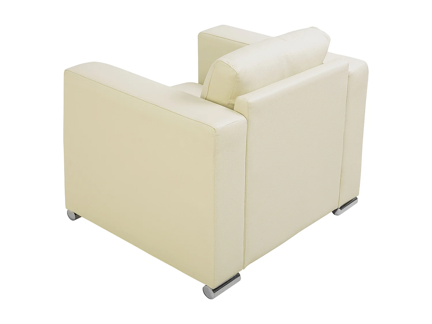 Fauteuil HELSINKI Leer Lichtbeige