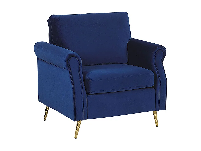 Fauteuil VIETAS Velours Bleu marine