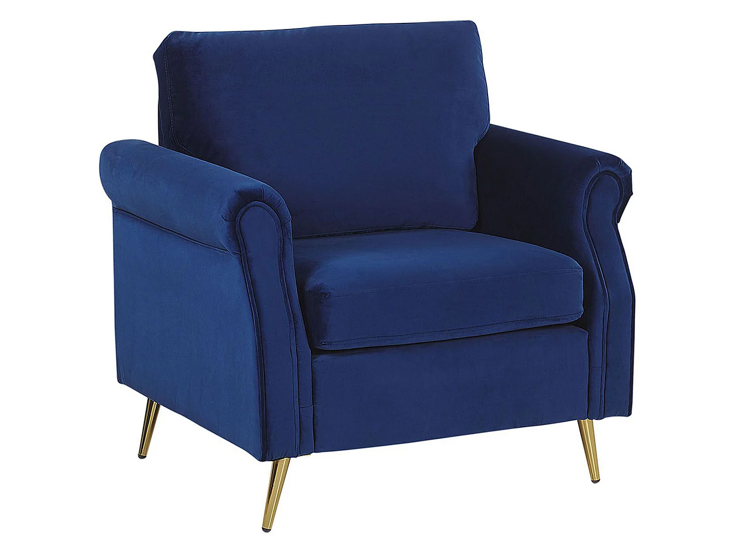 Fauteuil VIETAS Fluweel Marineblauw