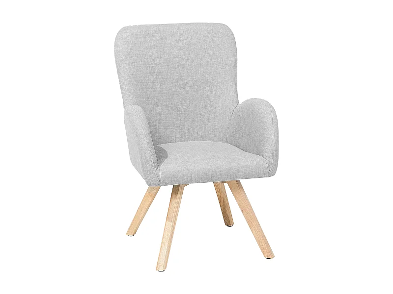 Fauteuil BJARN Tissu Gris clair
