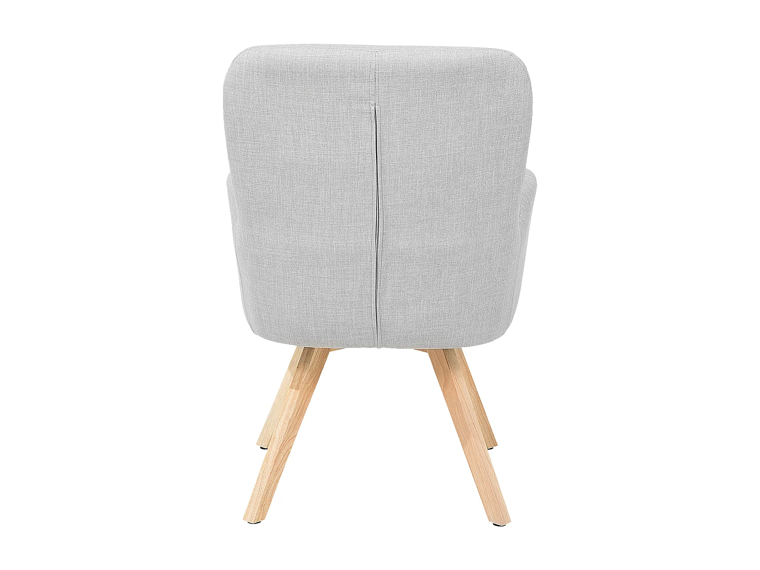 Retro Sessel Polsterbezug hellbraune Füße hellgrau Bjarn