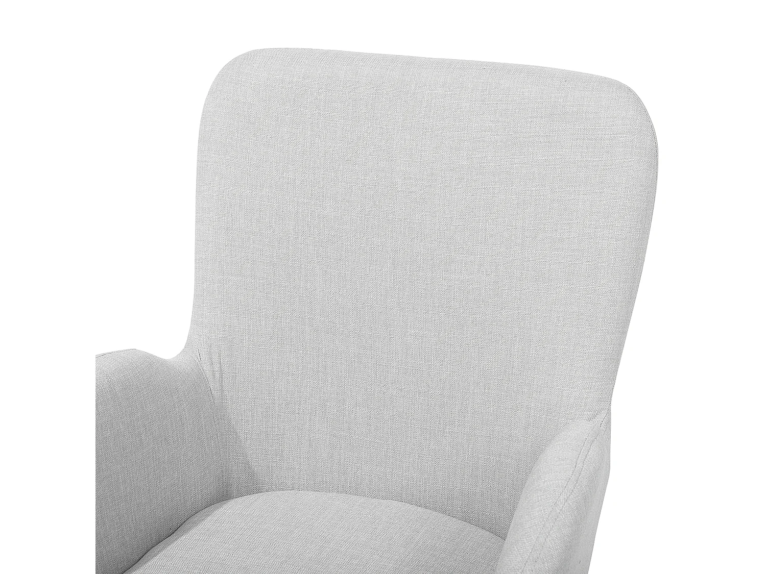 Retro Sessel Polsterbezug hellbraune Füße hellgrau Bjarn