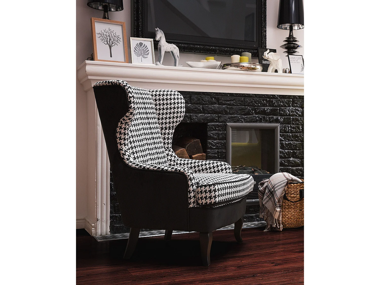 Fauteuil MOLDE Tissu Noir