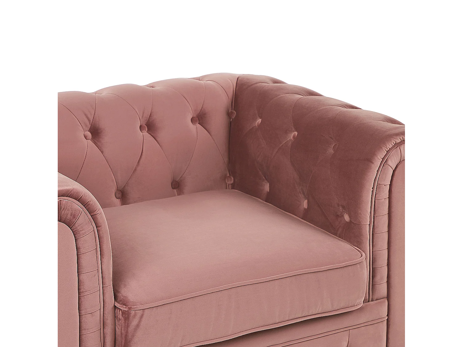 Poltrona CHESTERFIELD Velluto Rosa