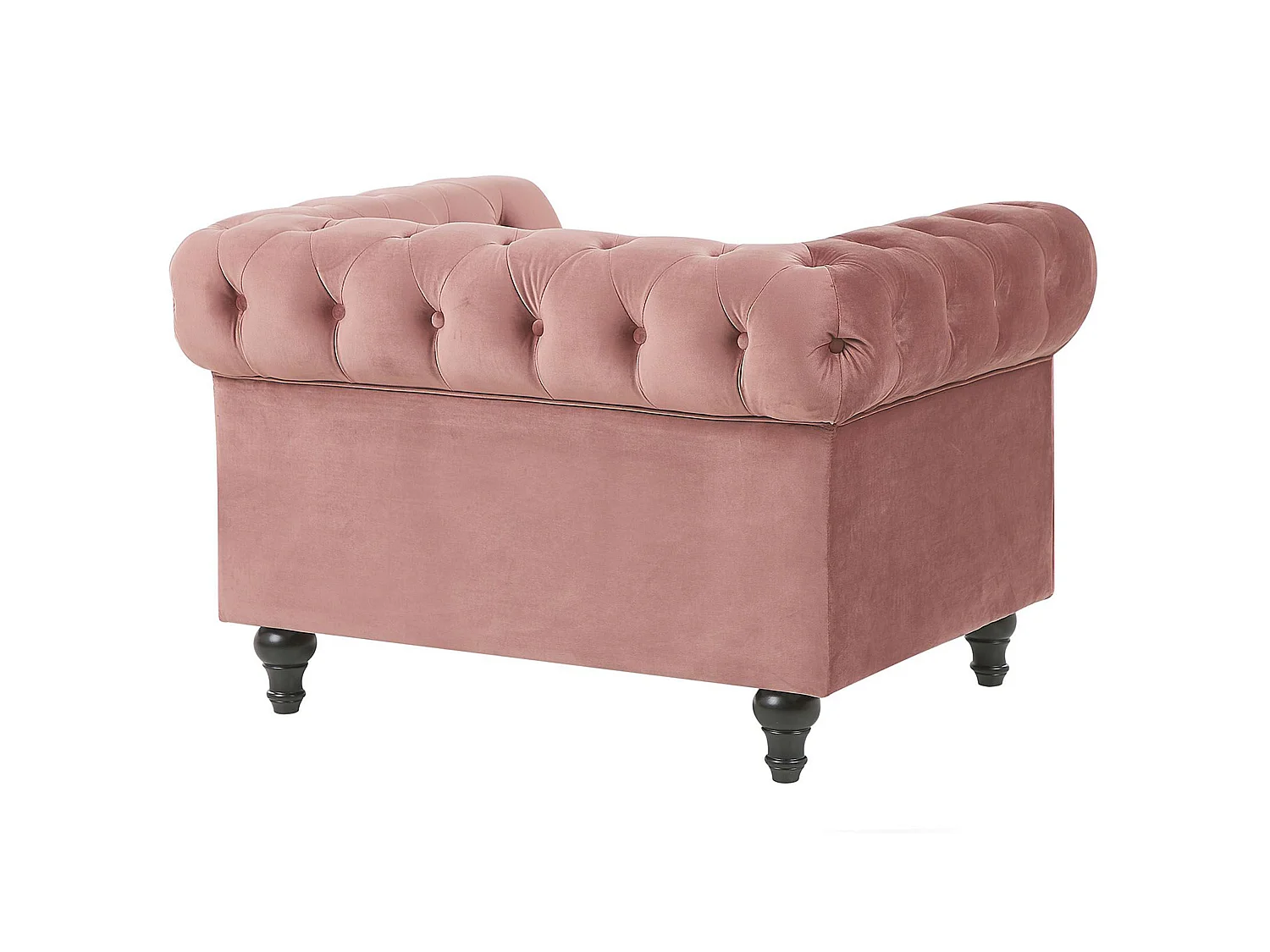 Fauteuil CHESTERFIELD Fluweel Roze