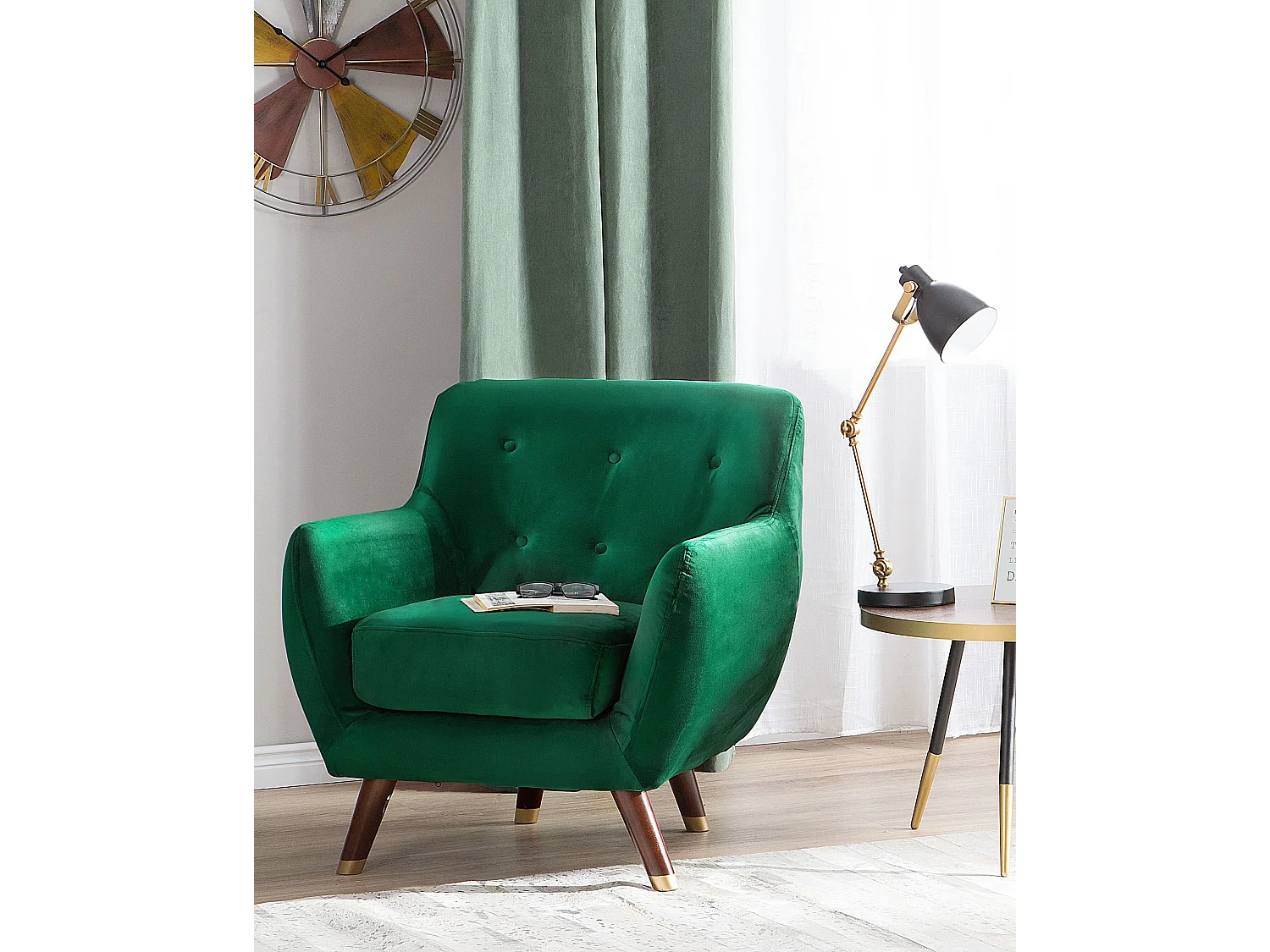 Fauteuil BODO Velours Vert émeraude