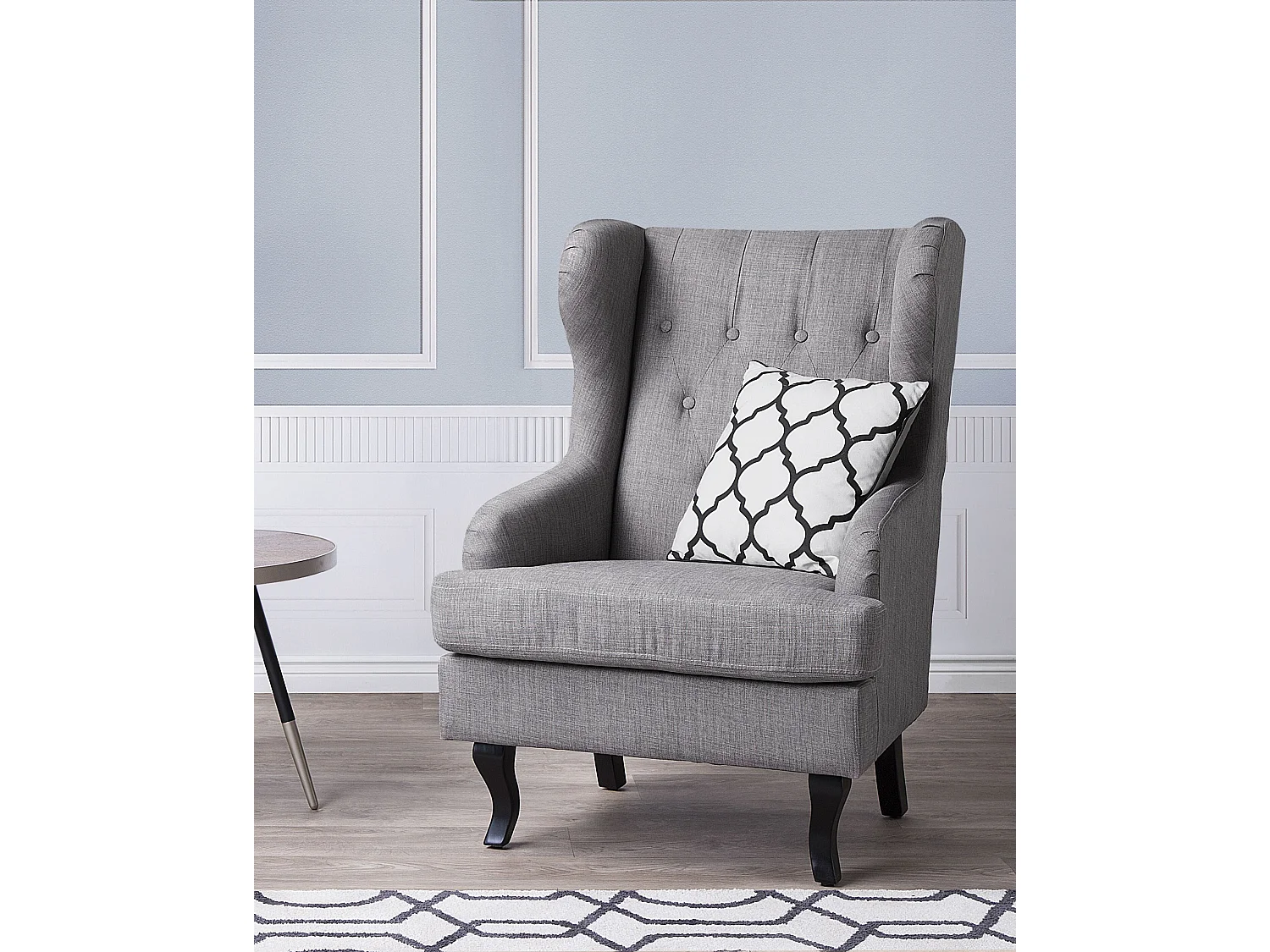 Fauteuil à oreilles ALTA Tissu Gris