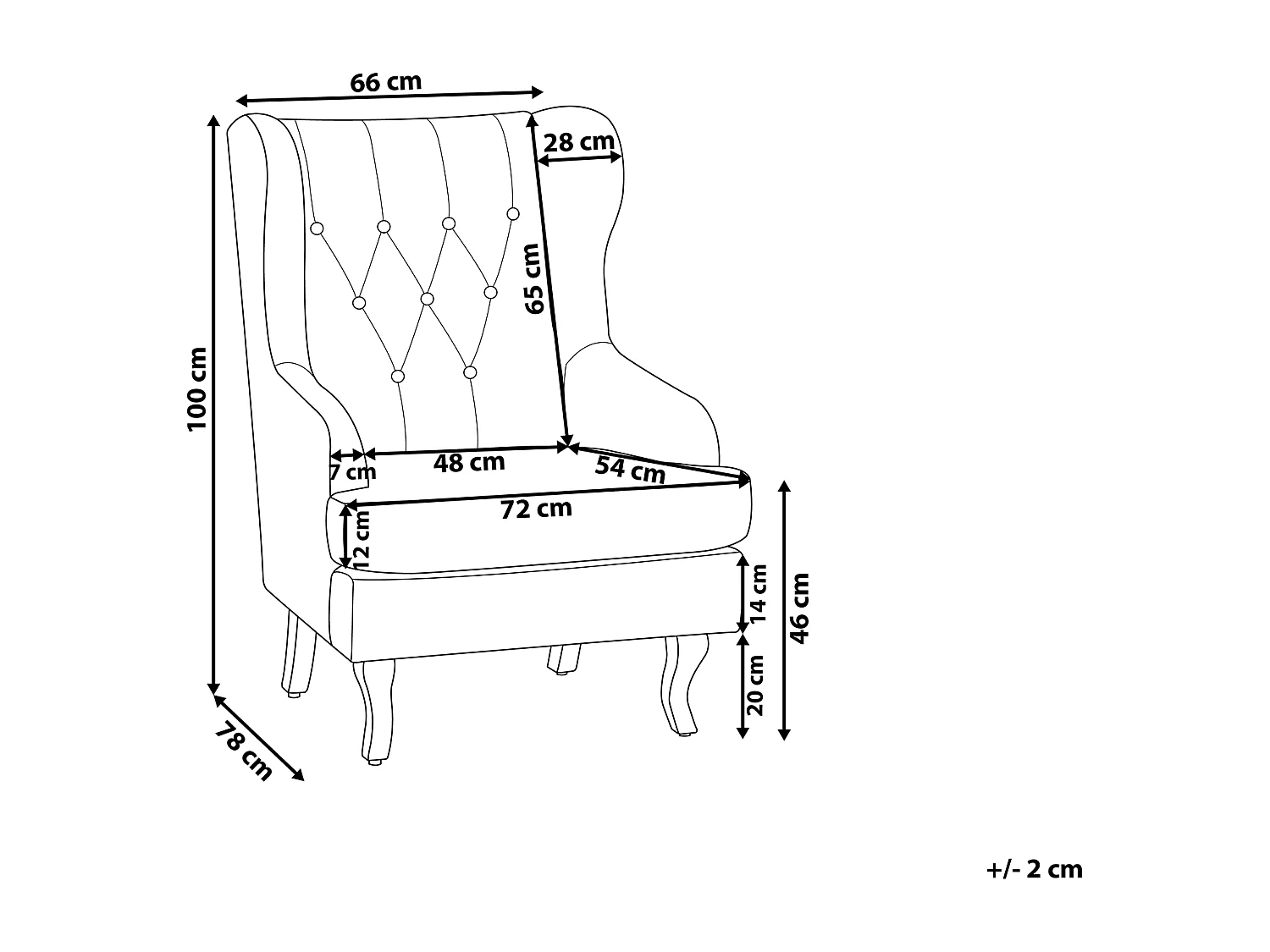 Fauteuil à oreilles ALTA Tissu Gris