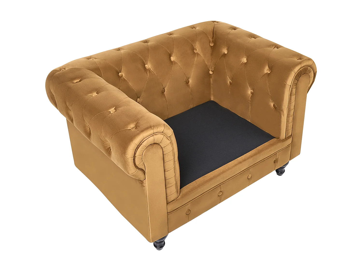 Fauteuil CHESTERFIELD Velours Doré