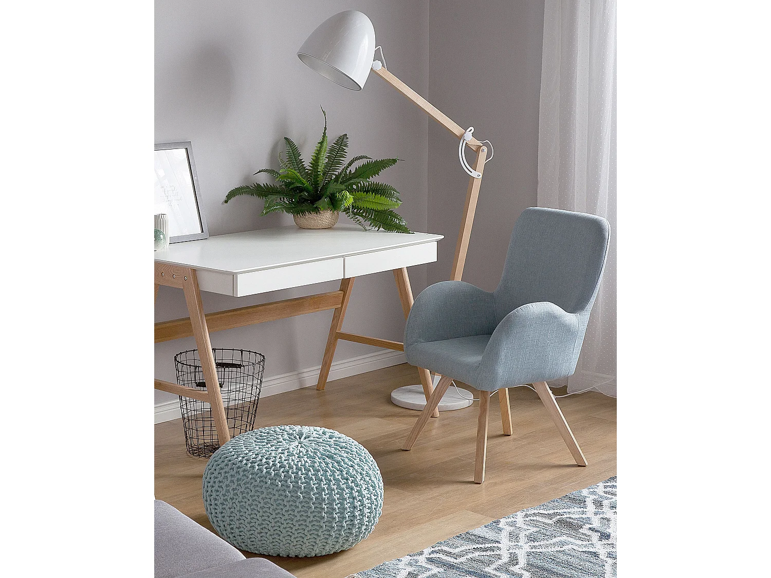 Sillón BJARN Tela Azul claro