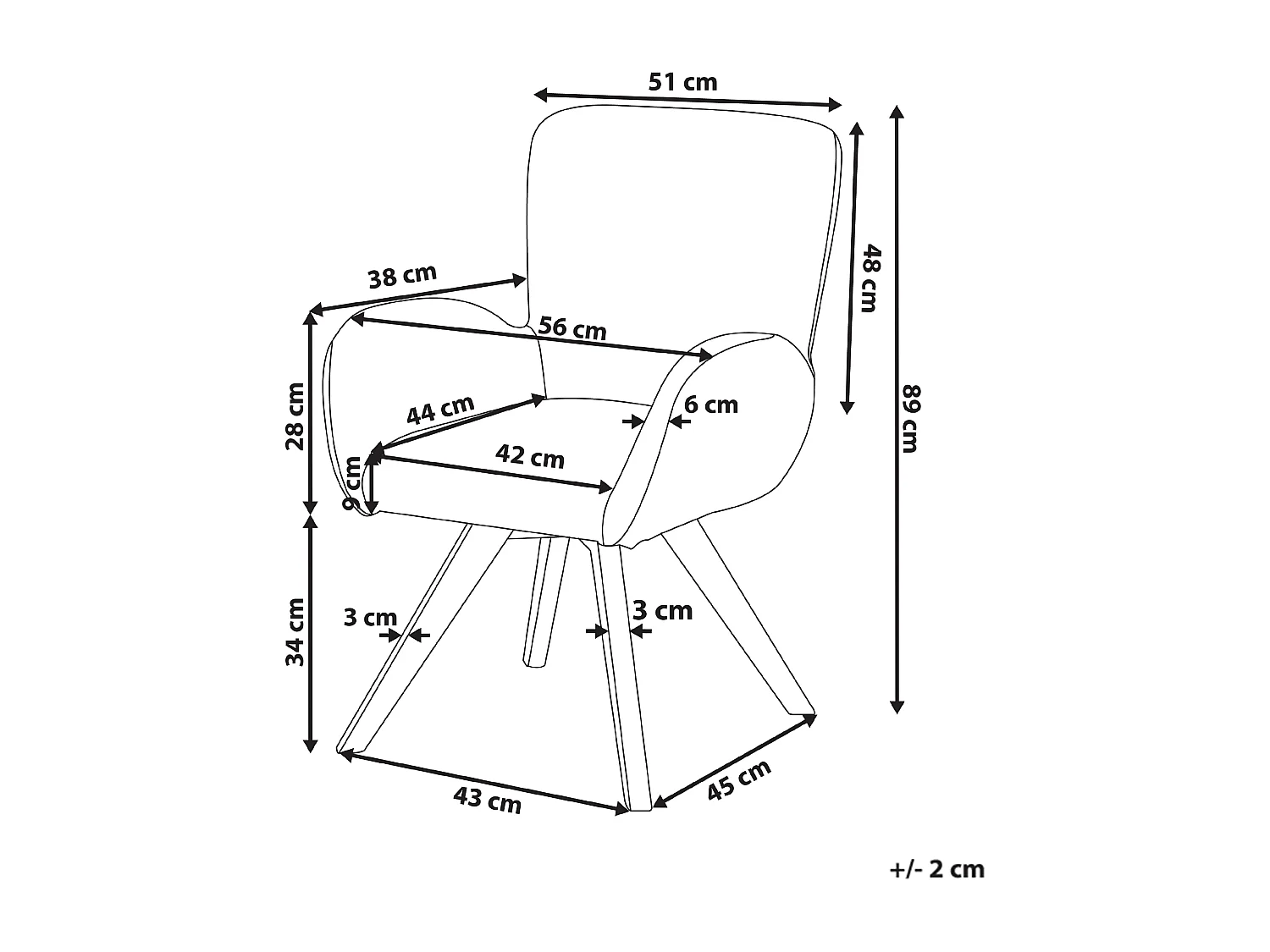 Sillón BJARN Tela Azul claro