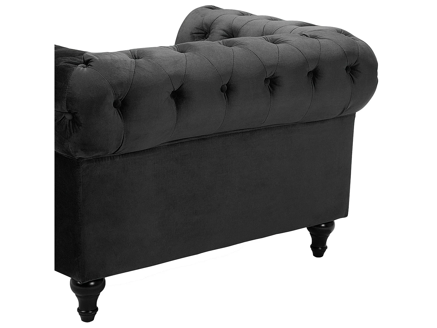 Armchair CHESTERFIELD Velvet Black