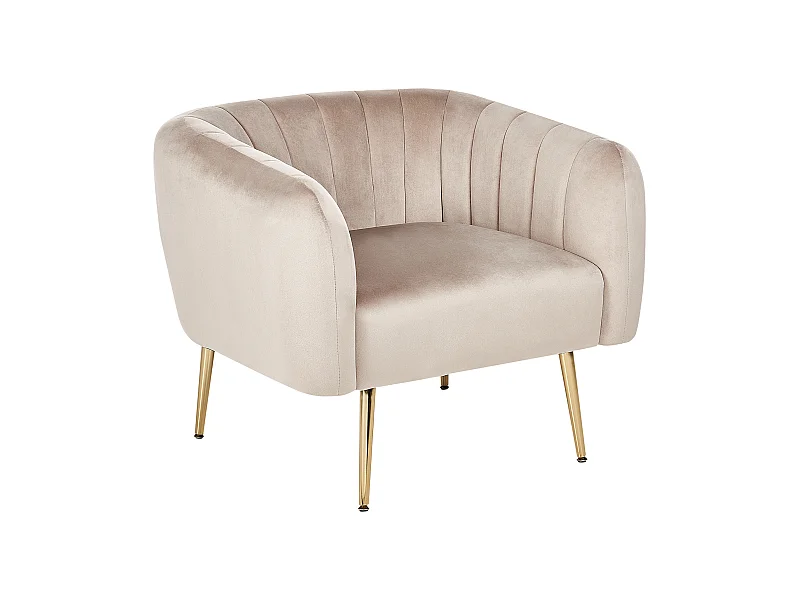 Fauteuil LACONIA Velours Taupe