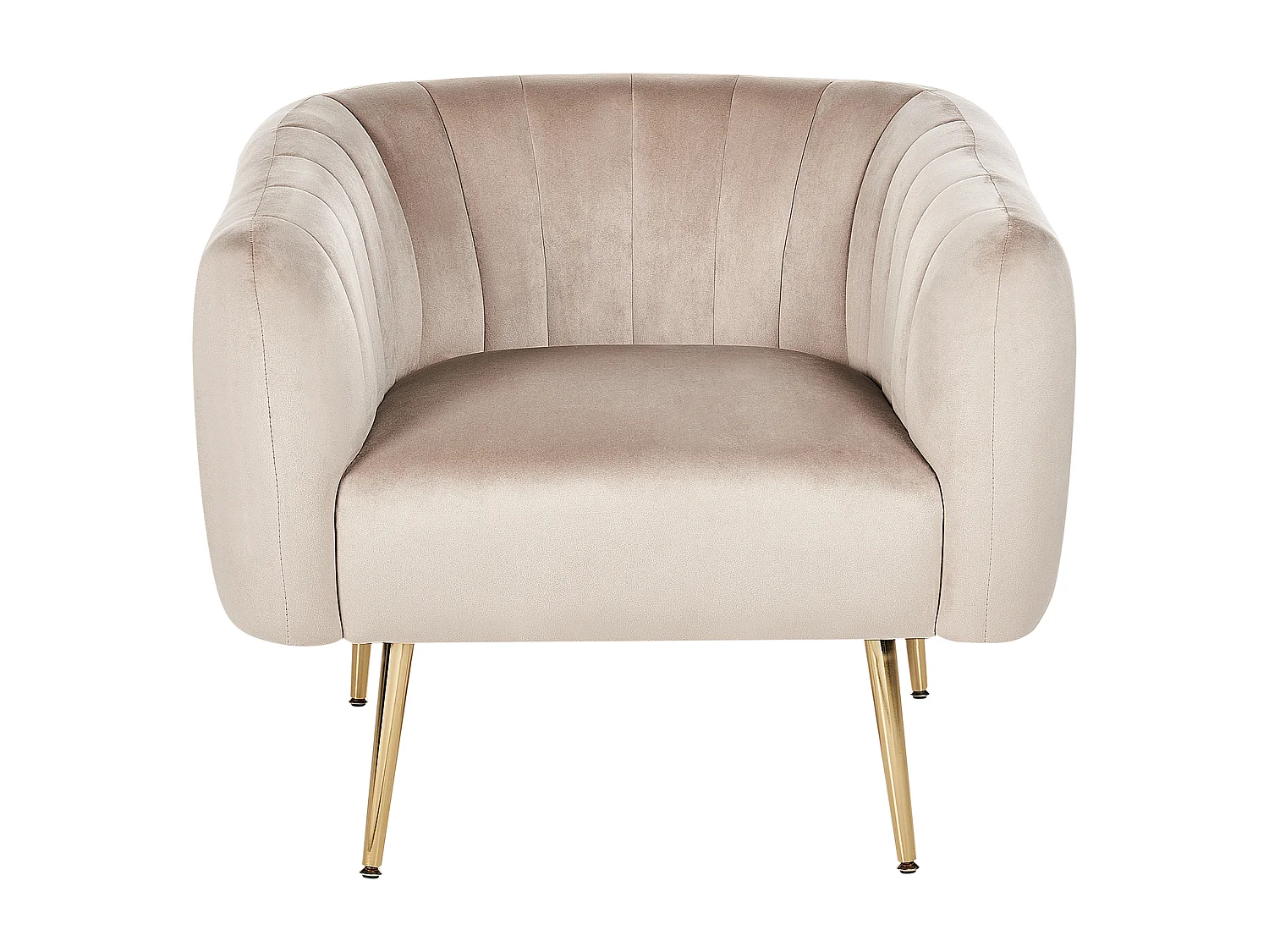 Fauteuil LACONIA Fluweel Taupe