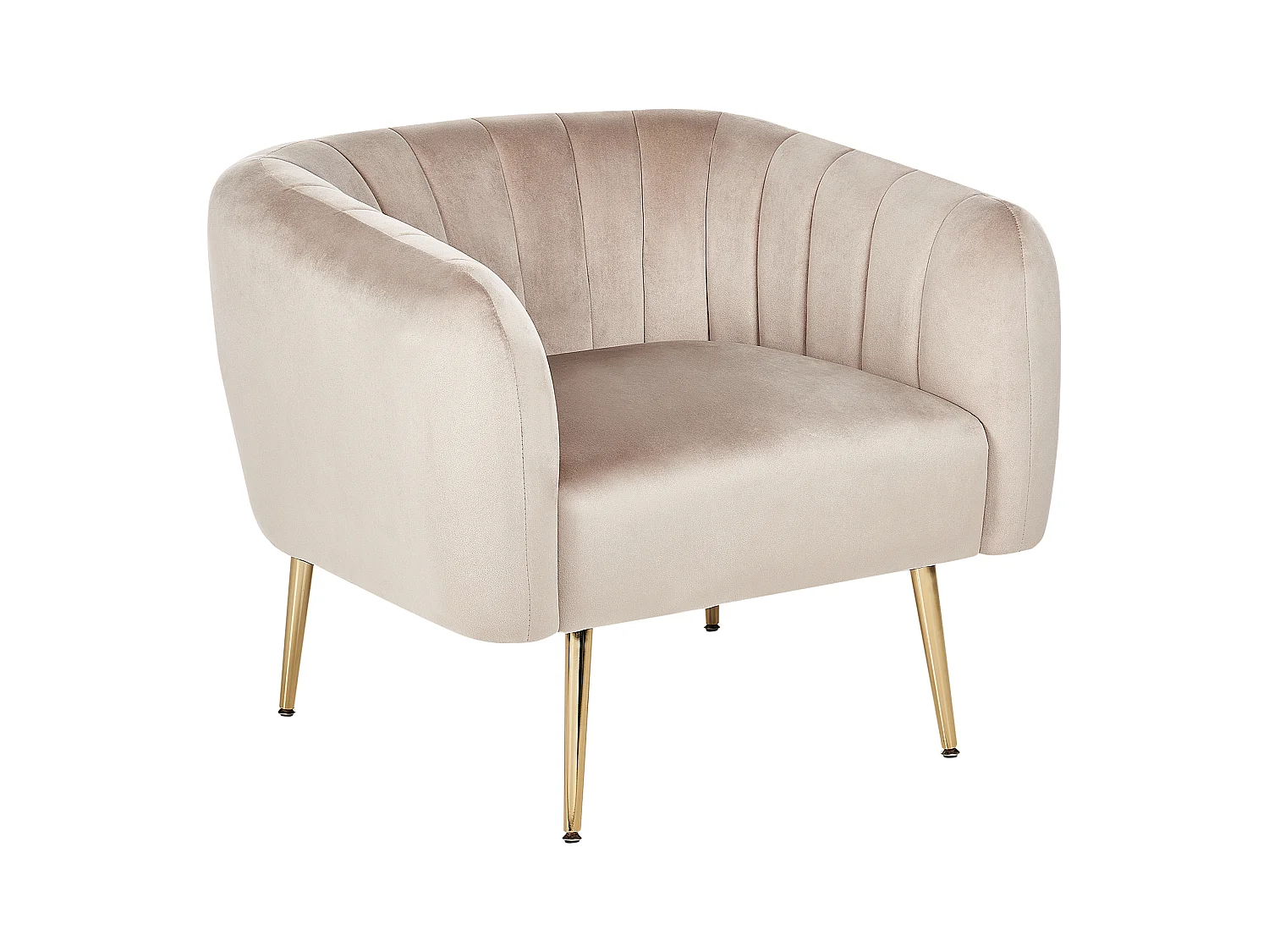 Fauteuil LACONIA Velours Taupe