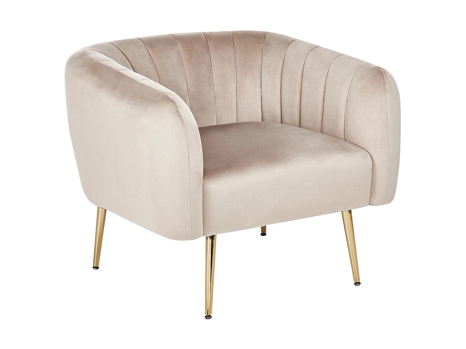 Sessel LACONIA Samtstoff Taupe