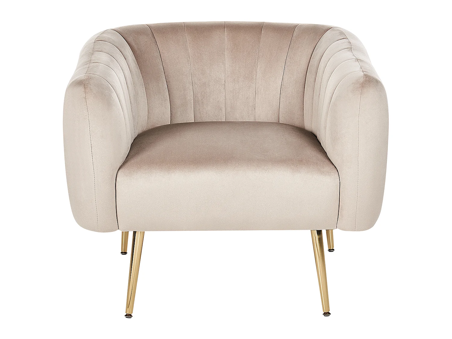 Sessel LACONIA Samtstoff Taupe