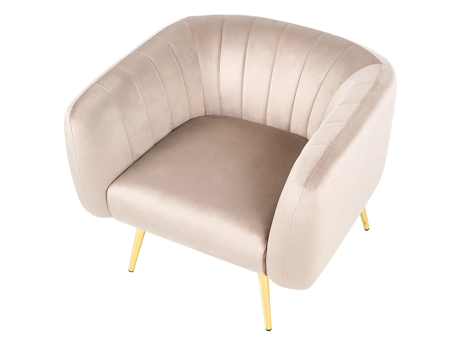 Sessel LACONIA Samtstoff Taupe