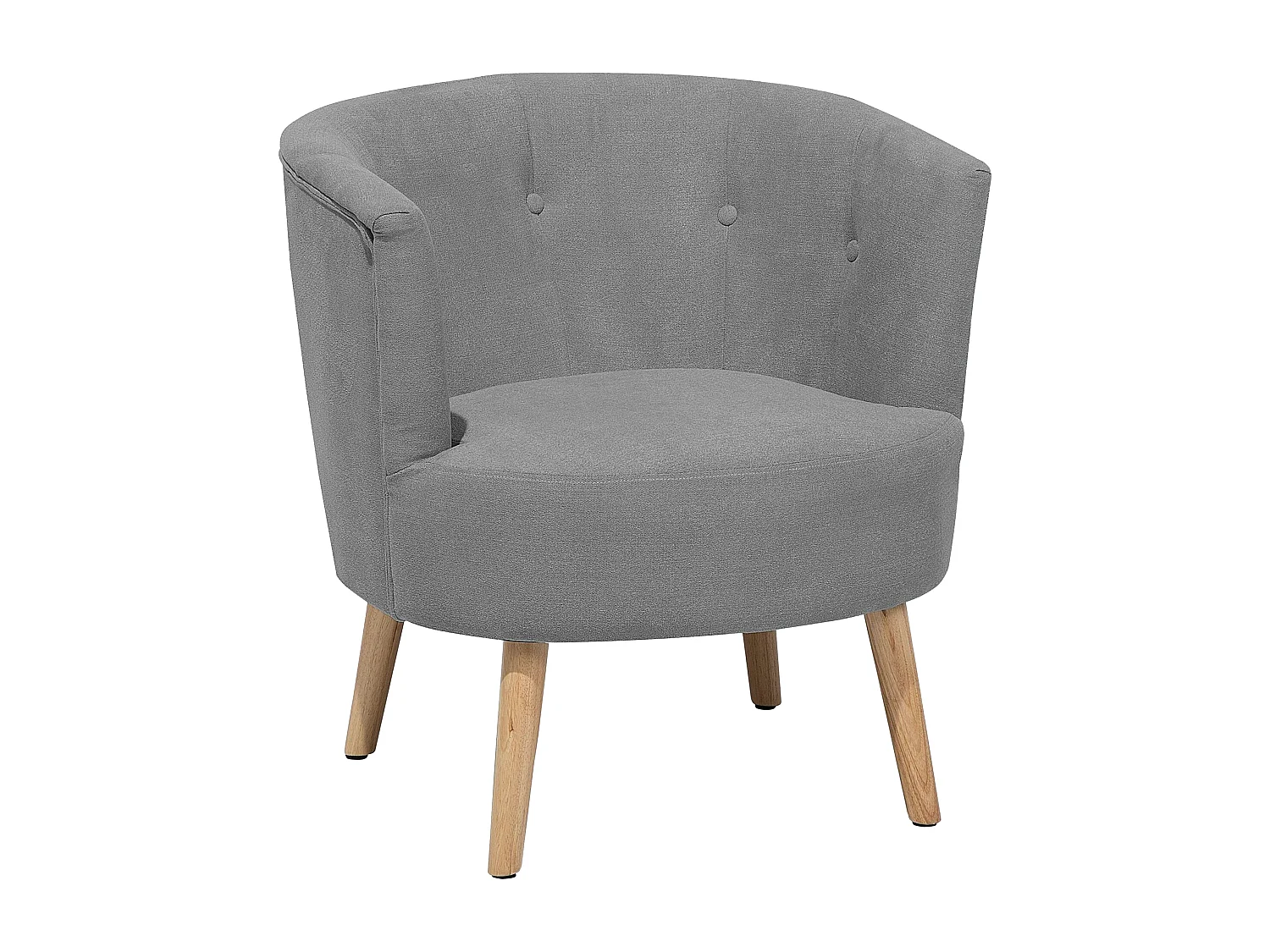 Fauteuil ODENZEN Tissu Gris clair