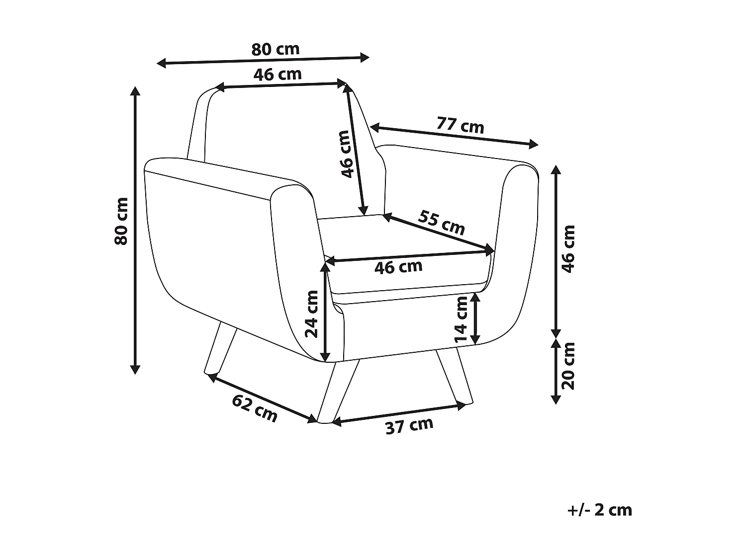 Fauteuil BERNES Bleu marine