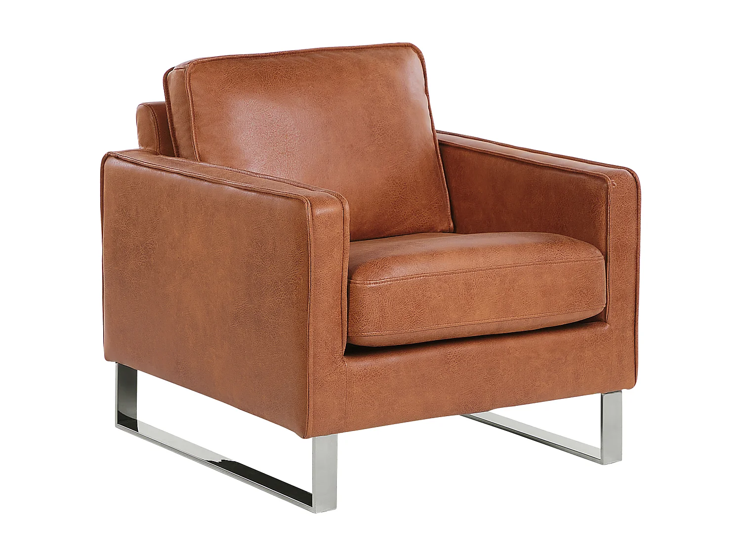 Fauteuil VIND Cuir PU Marron doré