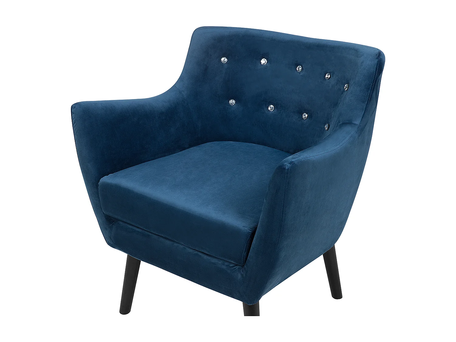Fauteuil DRAMMEN Fluweel Marineblauw