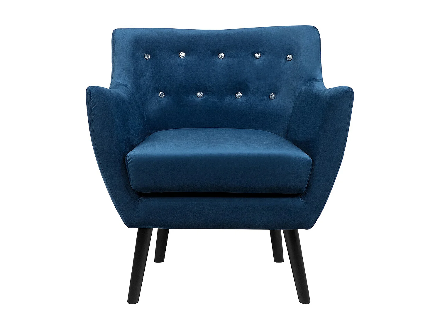 Fauteuil DRAMMEN Fluweel Marineblauw