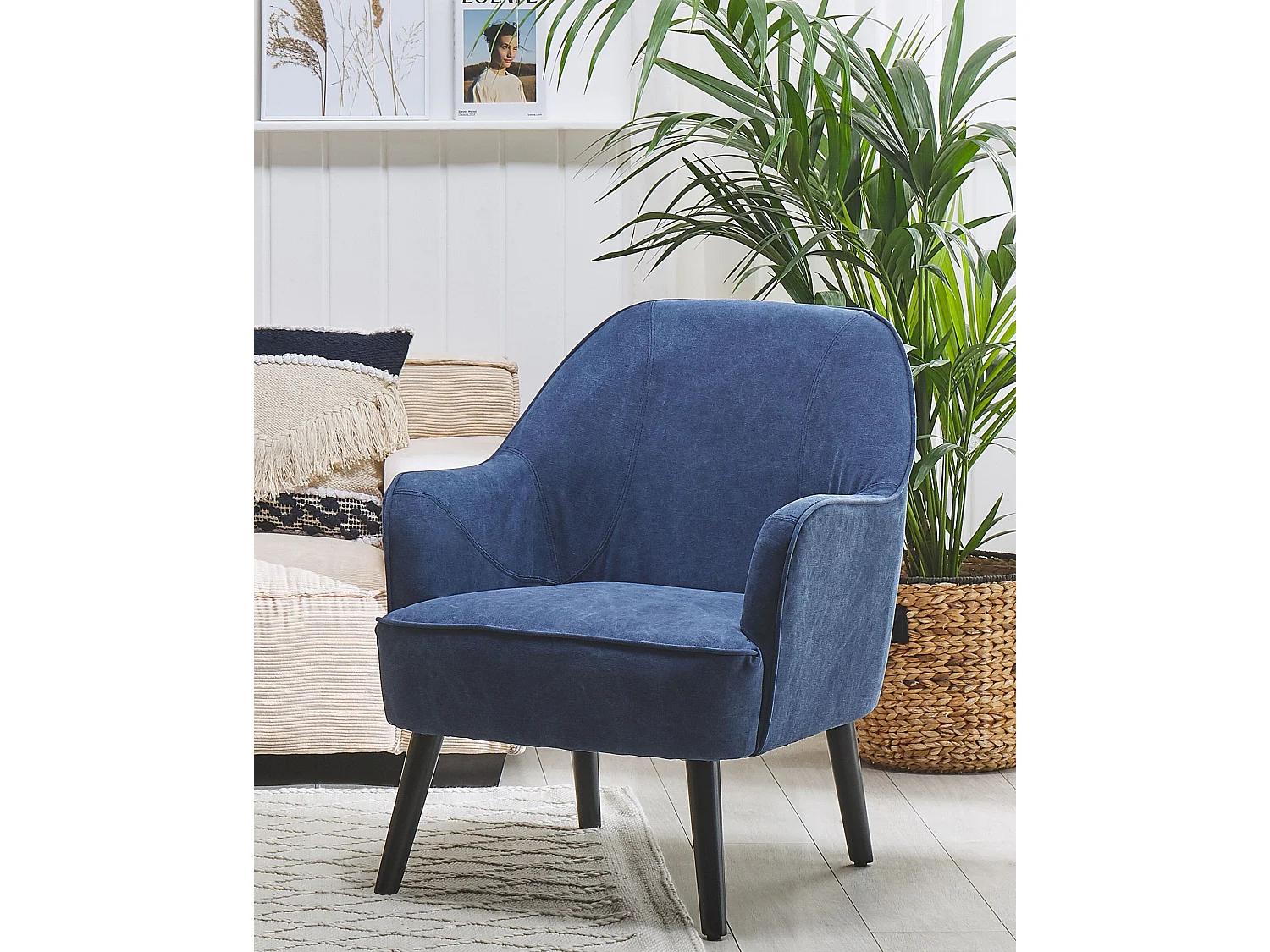 Fauteuil LOKEN Stof Marineblauw